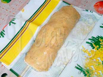 Картофельный завиванец с горохом или фасолью